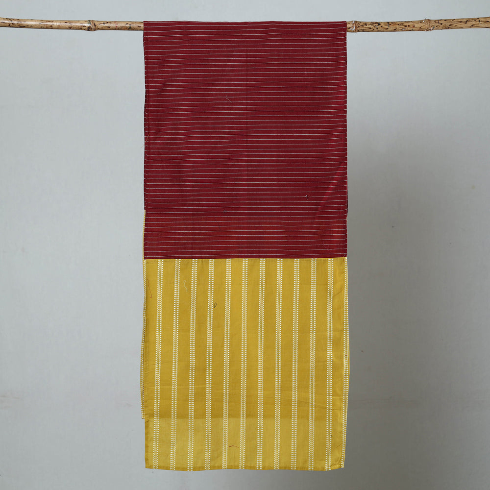 Yellow - Jacquard Patchwork Cotton Stole 107