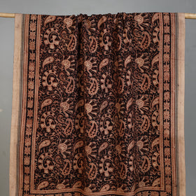 Maroon - Handloom Cotton Natural Dyed Block Print Pedana Kalamkari Towel 40