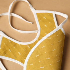 Yellow Handmade Cotton Baby Bib