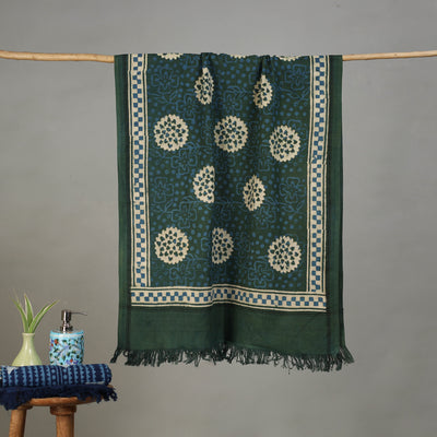 Pipad Hand Block Print Natural Dyed Pure Handloom Cotton Towel 23
