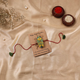 Cockroach - Reusable Hand Embroidered Bead Work Rakhi 08