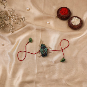 Cockroach - Reusable Hand Embroidered Bead Work Rakhi 09