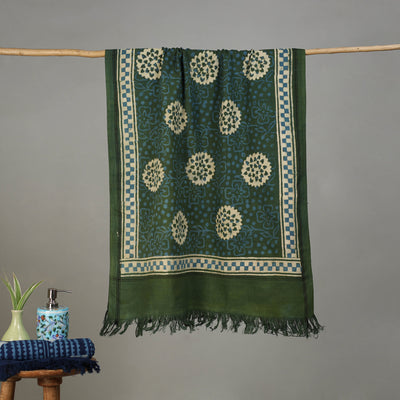 Pipad Hand Block Print Natural Dyed Pure Handloom Cotton Towel 24