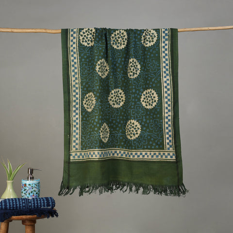 Pipad Hand Block Print Natural Dyed Pure Handloom Cotton Towel 24