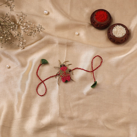 Cockroach - Reusable Hand Embroidered Bead Work Rakhi 10