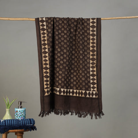 Pipad Hand Block Print Natural Dyed Pure Handloom Cotton Towel 27