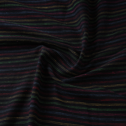 Black - Kutch Organic Kala Cotton Pure Handwoven Fabric 08