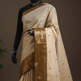 Beige - kandangi buti chettinad cotton saree with border 54