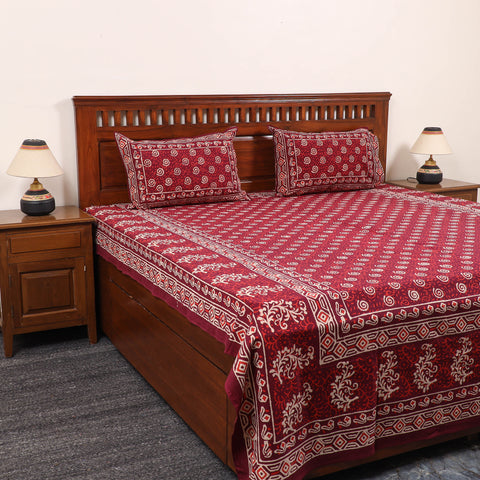 Pure Cotton Double Bagru Print Bed Cover Set 02