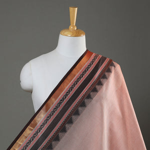 Pink - Kanchipuram Cotton Fabric with Zari Border
