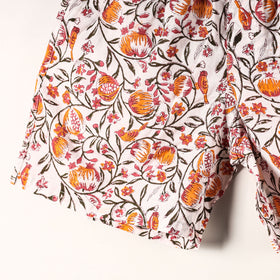  Sanganeri Block Printed Cotton Unisex Boxer/Shorts 