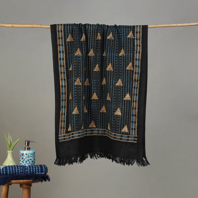 Pipad Hand Block Print Natural Dyed Pure Handloom Cotton Towel 30