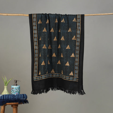Pipad Hand Block Print Natural Dyed Pure Handloom Cotton Towel 30