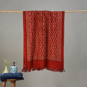 Pipad Hand Block Print Natural Dyed Pure Handloom Cotton Towel 33