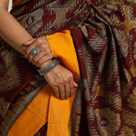 Buy Red Ikat Handloom Cotton Sambalpuri Saree