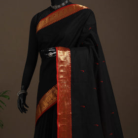 Black - kandangi buti chettinad cotton saree with border 56