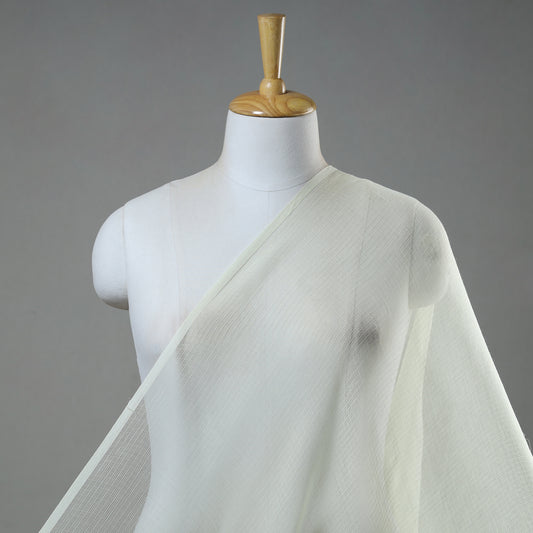 White - Plain Kota Doria Weaving Cotton Fabric 15
