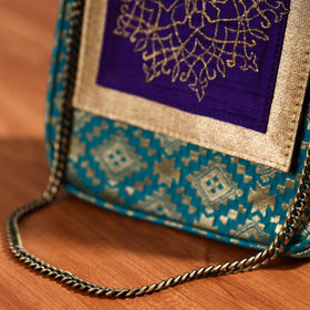  Fabric Embellished Embroidered Party Hand Bag 