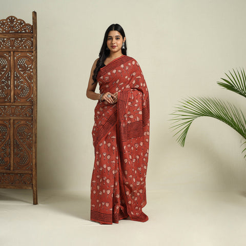 Bindaas Art Natural Dyed Cotton Block Print Saree 27