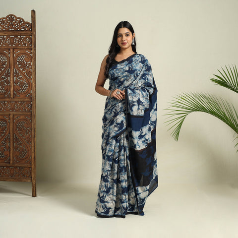 Bindaas Art Natural Dyed Cotton Block Print Saree 28