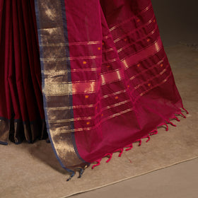 Red - kandangi buti chettinad cotton saree with border 57