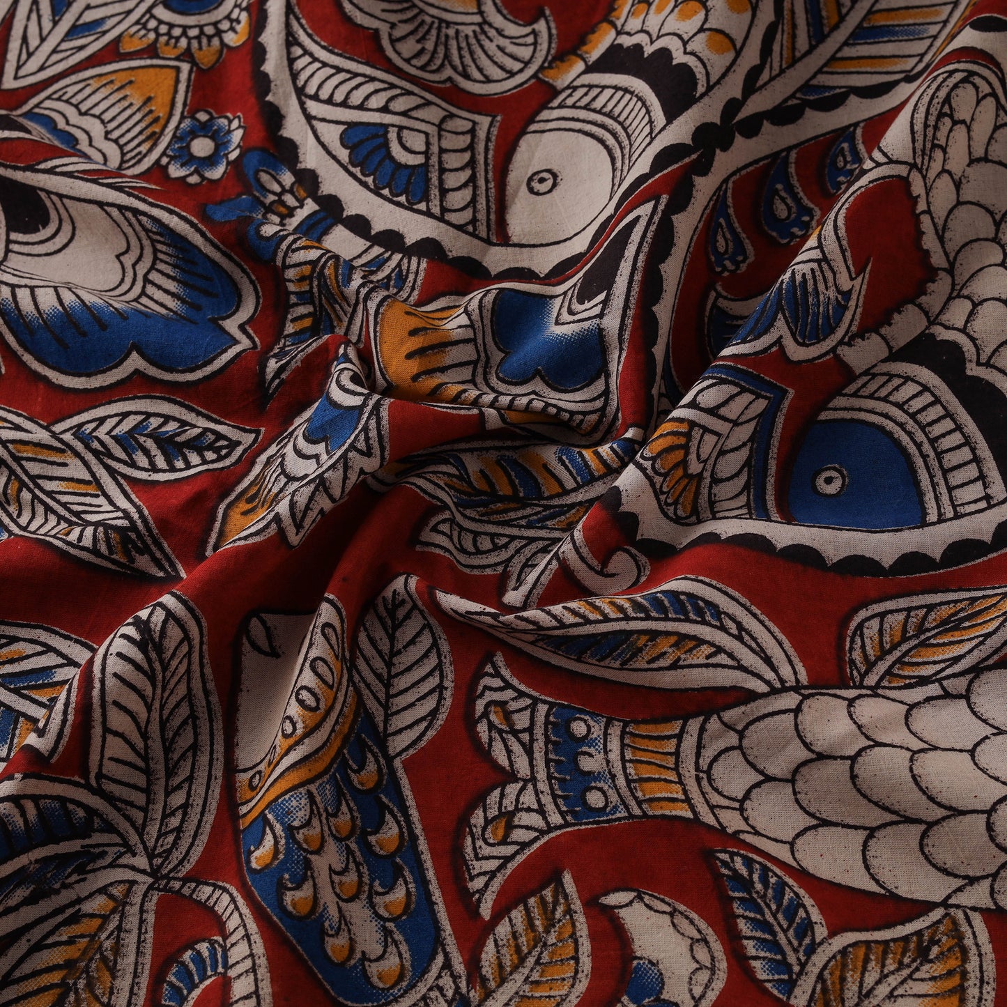 Kalamkari Printed Cotton Fabric 09