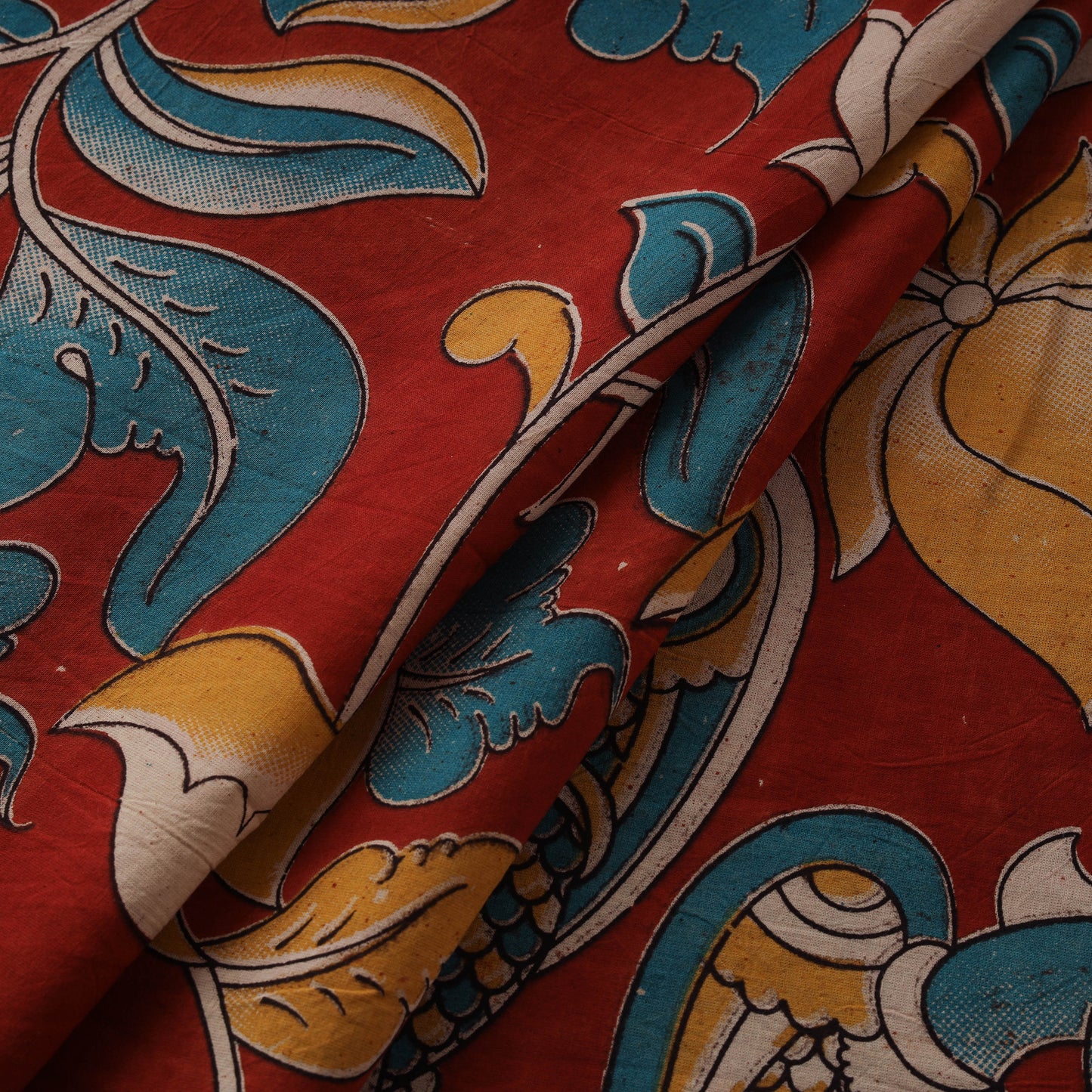 Kalamkari Printed Cotton Fabric 08