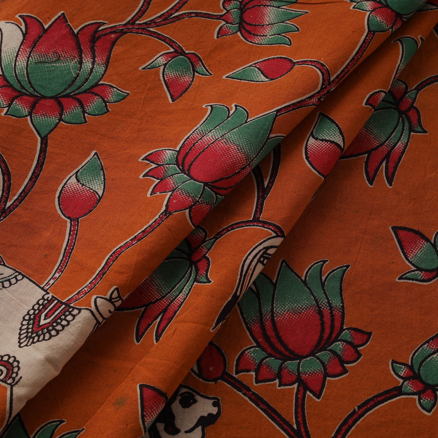 Kalamkari Printed Cotton Fabric 07