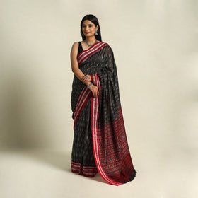  Brown Ikat Handloom Cotton Sambalpuri Saree