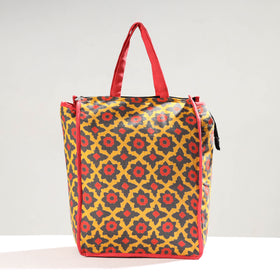 Multicolor Handmade Jaipur Printed Cotton Shopping Bag
