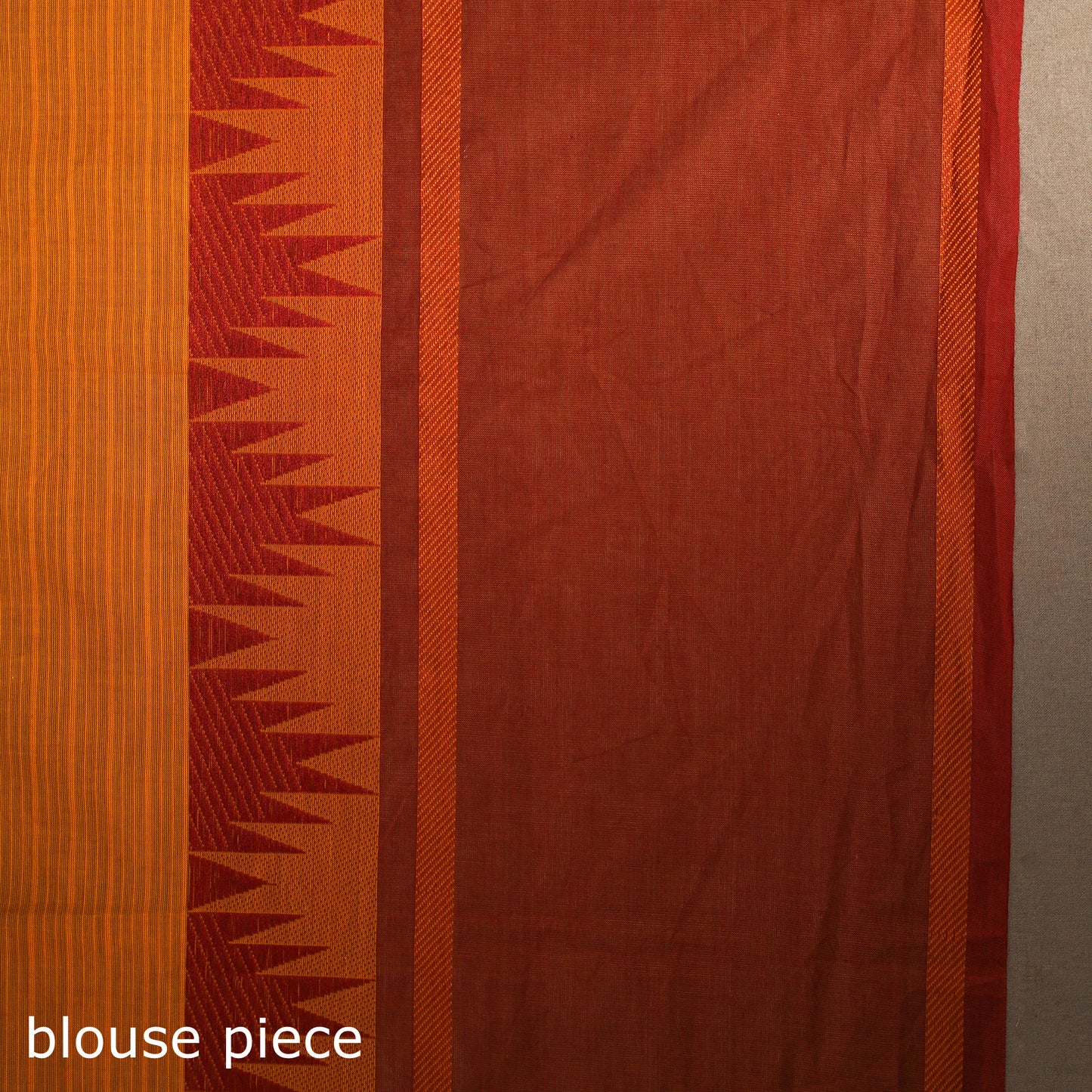 Orange - kandangi buti chettinad cotton saree with border