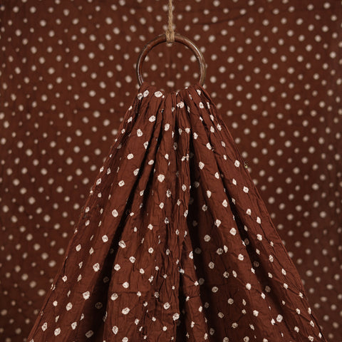Brown - Kutch Tie-Dye Cotton Bandhani Fabric 02