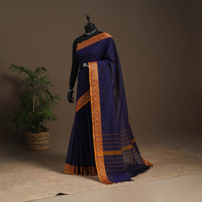Blue - kandangi chettinad cotton saree with border 63