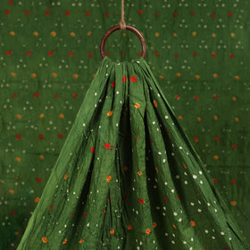 Green - Kutch Tie-Dye Cotton Bandhani Fabric 03