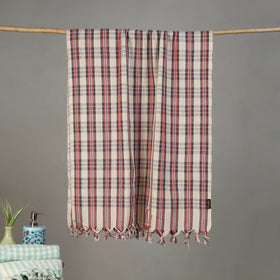 Pure Handloom Fine Cotton Checks Bath Towel 46