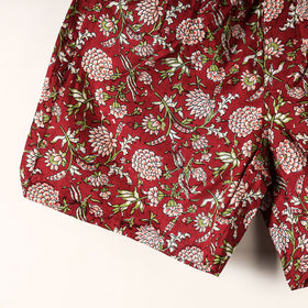  Sanganeri Block Printed Cotton Unisex Boxer/Shorts 