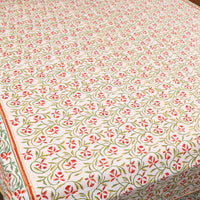 Multicolor - Pure Cotton Double Sanganeri Print Bed Cover Set 10