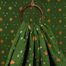 Green - Kutch Tie-Dye Cotton Bandhani Fabric 04