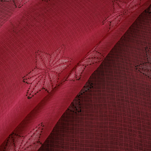 Pink - Akola Hand Block Print Kota Doria Cotton Fabric 07