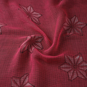 Pink - Akola Hand Block Print Kota Doria Cotton Fabric 07