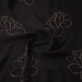 Brown - Akola Hand Block Print Kota Doria Cotton Fabric 02
