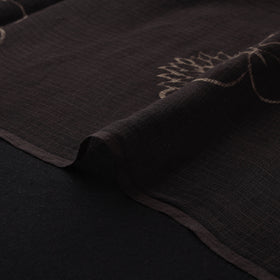 Brown - Akola Hand Block Print Kota Doria Cotton Fabric 02