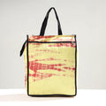 Yellow Handmade Shibori Tie-Dye Cotton Shopping Bag