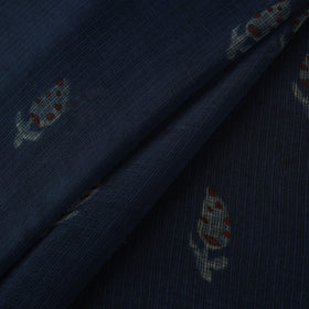 Blue - Akola Hand Block Print Kota Doria Cotton Fabric 03