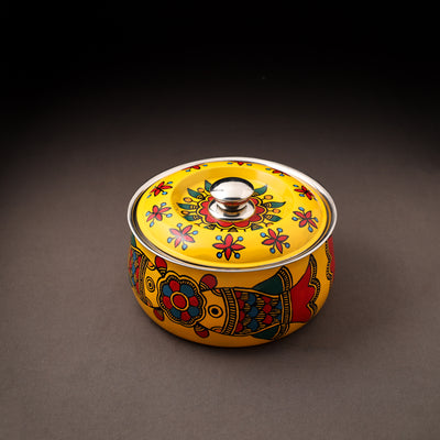 Bengal Patua Handpainted Stainless Steel Casserole 17