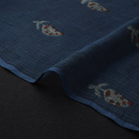 Blue - Akola Hand Block Print Kota Doria Cotton Fabric 03
