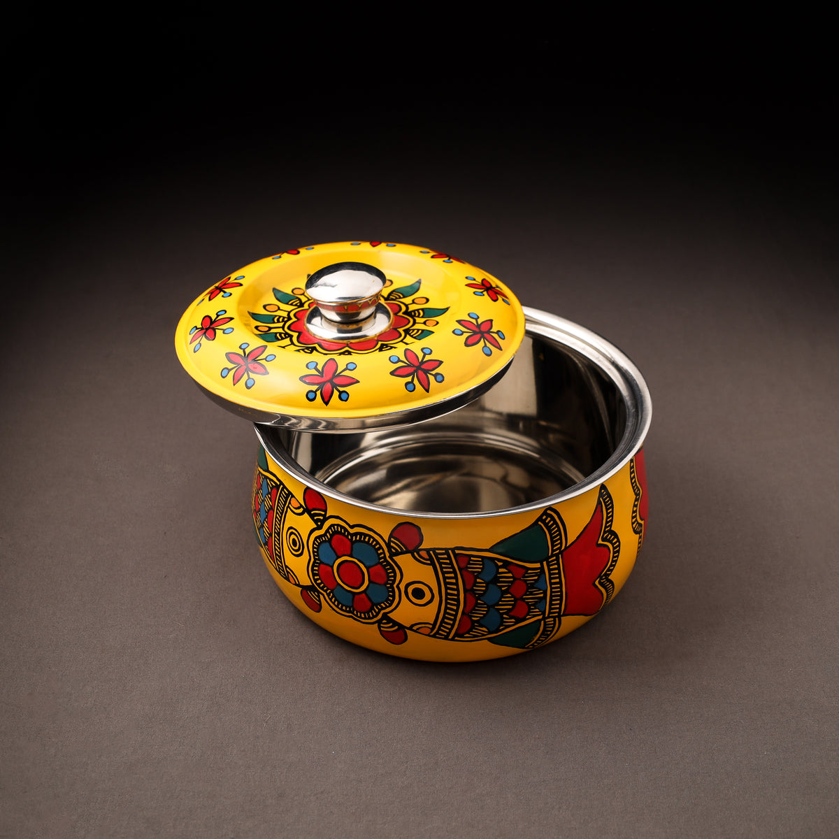 Bengal Patua Handpainted Stainless Steel Casserole 17