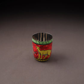 Odisha Pattachitra Handpainted Stainless Steel Glass 21