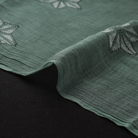 Green - Akola Hand Block Print Kota Doria Cotton Fabric 04