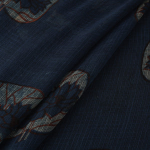 Blue - Akola Hand Block Print Kota Doria Cotton Fabric 05